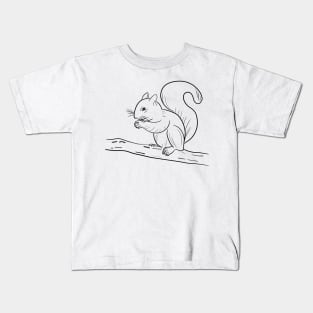 Stick figure Squirrel Kids T-Shirt